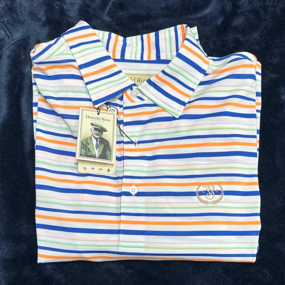 Donald Ross Men's Multicolor Striped Polo Shirt